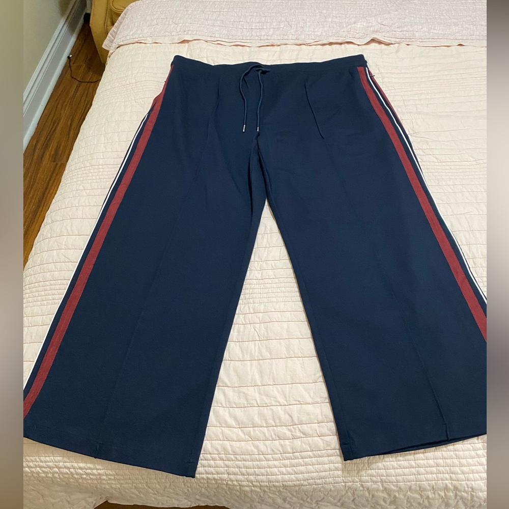 Women’s Navy Pants with Red Stripe